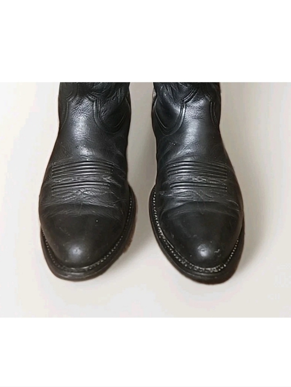 Ariat Heritage Boots 10002218 Mens 10EE Black Leather R Toe Cowboy Western - Picture 7 of 14